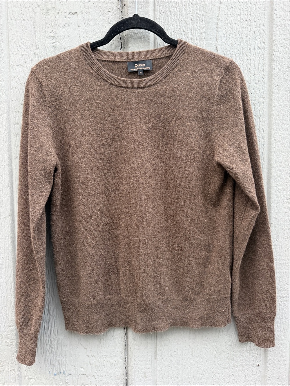 Quince 100% Mongolian Cashmere Women’s Taupe Brown Crewneck Sweater Size: S
